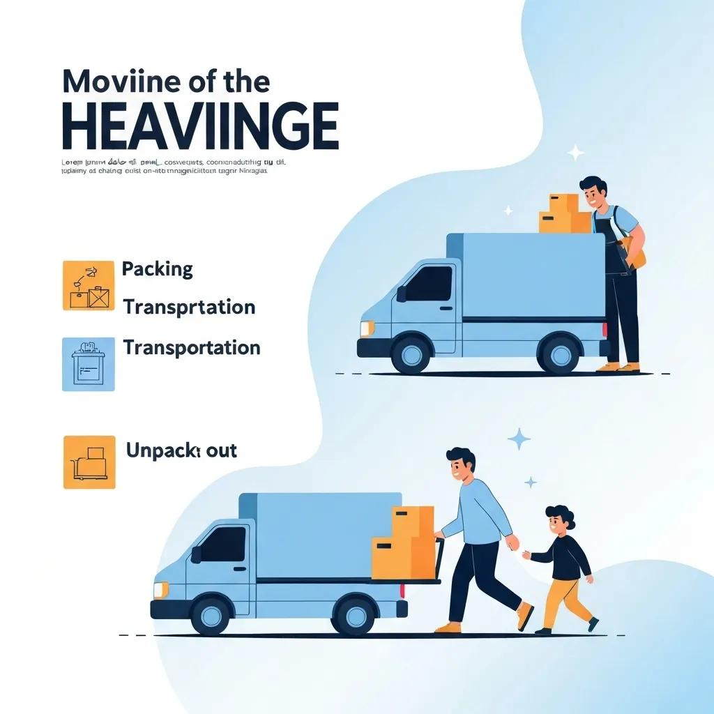 Movers loading boxes into a moving truck outside a house, illustrating the differences between moving company and homeowners insurance