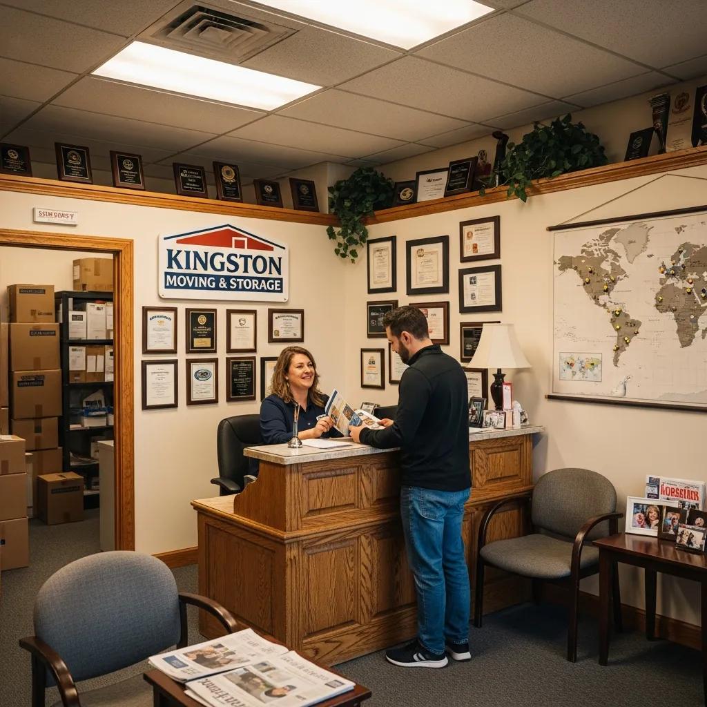 Family-owned moving company office in Kingston, NY, highlighting trust signals and customer service
