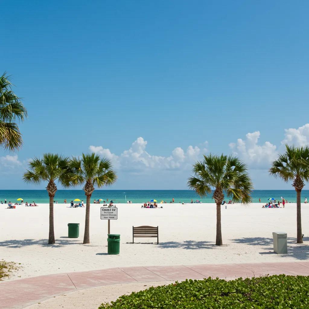 Sunny beach in Florida representing popular destination for Connecticut movers