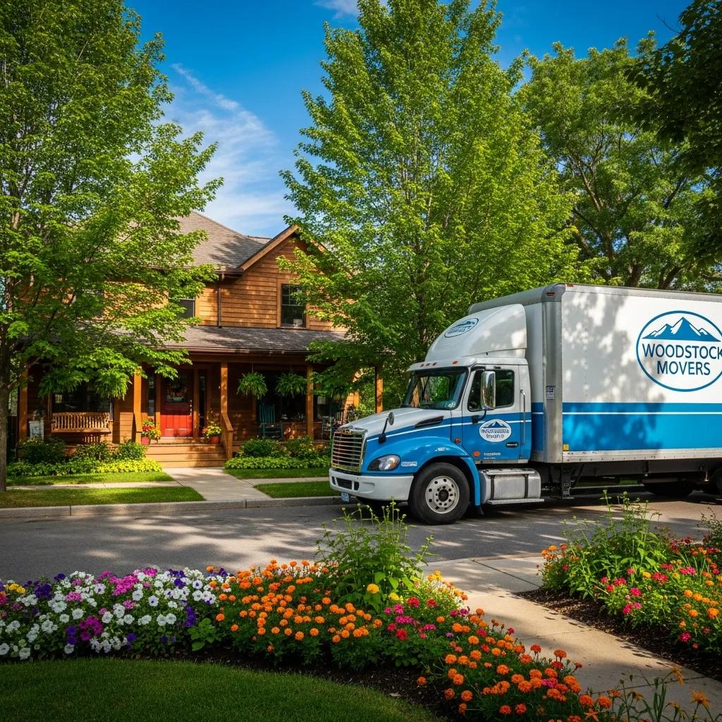 Moving truck in Woodstock NY representing reliable local moving services