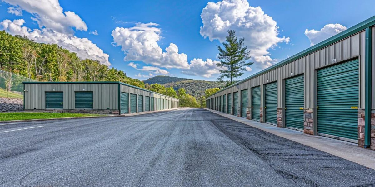 a panoramic view of a modern, well-organized storage facility in hudson valley, showcasing pristine, climate-controlled units under bright, natural lighting, emphasizing the professionalism and reliability of storage solutions.