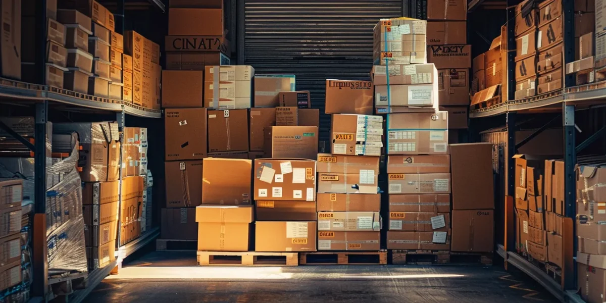 a neatly organized pile of boxes labeled and stacked in a moving truck, ready for a stress-free relocation.